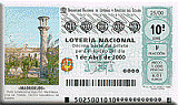 LOTERIA   NACIONAL   Sorteo  n  25  en  Madridejos -   Plaza  del  Ayuntamiento - Da 1 de abril de 2.000 - 17 horas + Informacin PULSA